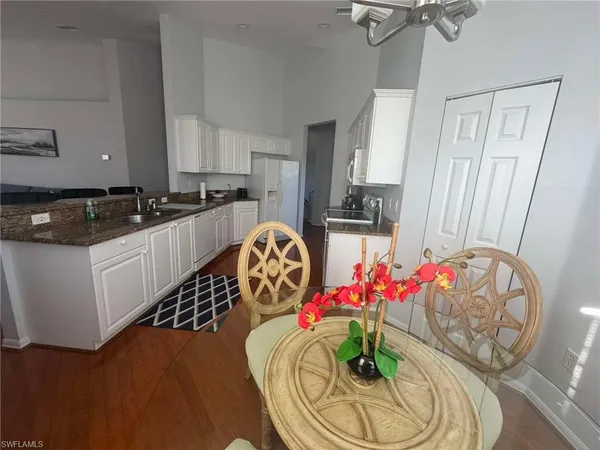 a close view of dining table