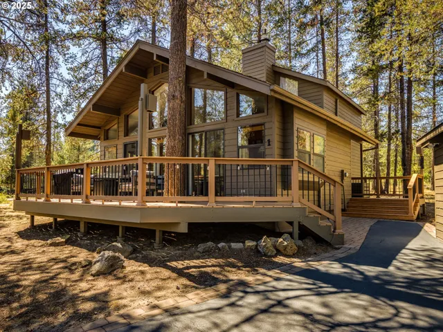 a view of a house with a large window