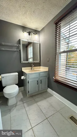 a bathroom with a sink toilet and window