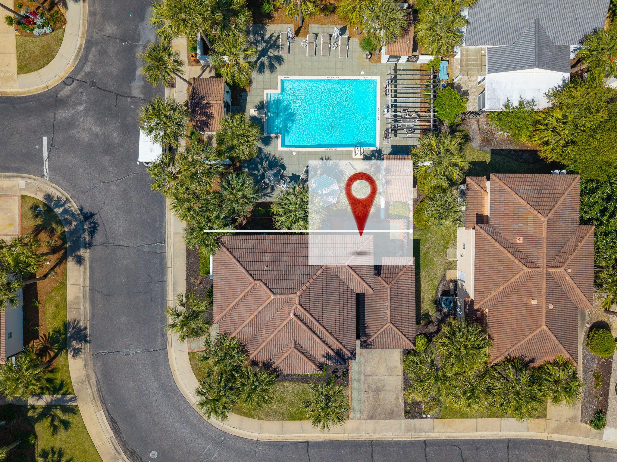 106 Tuscany Drive Destin, FL 32541 - Photo 34 of 41 an aerial view of a house with a yard and sitting space