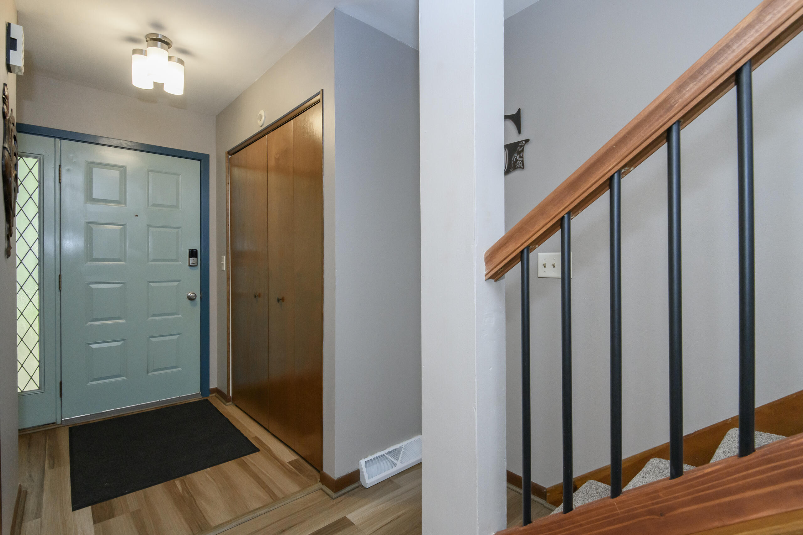 2906 Old Mill Drive, Unit A3 Racine, WI 53404 - Photo 14 of 37 New Railings & Carpet on Stairs