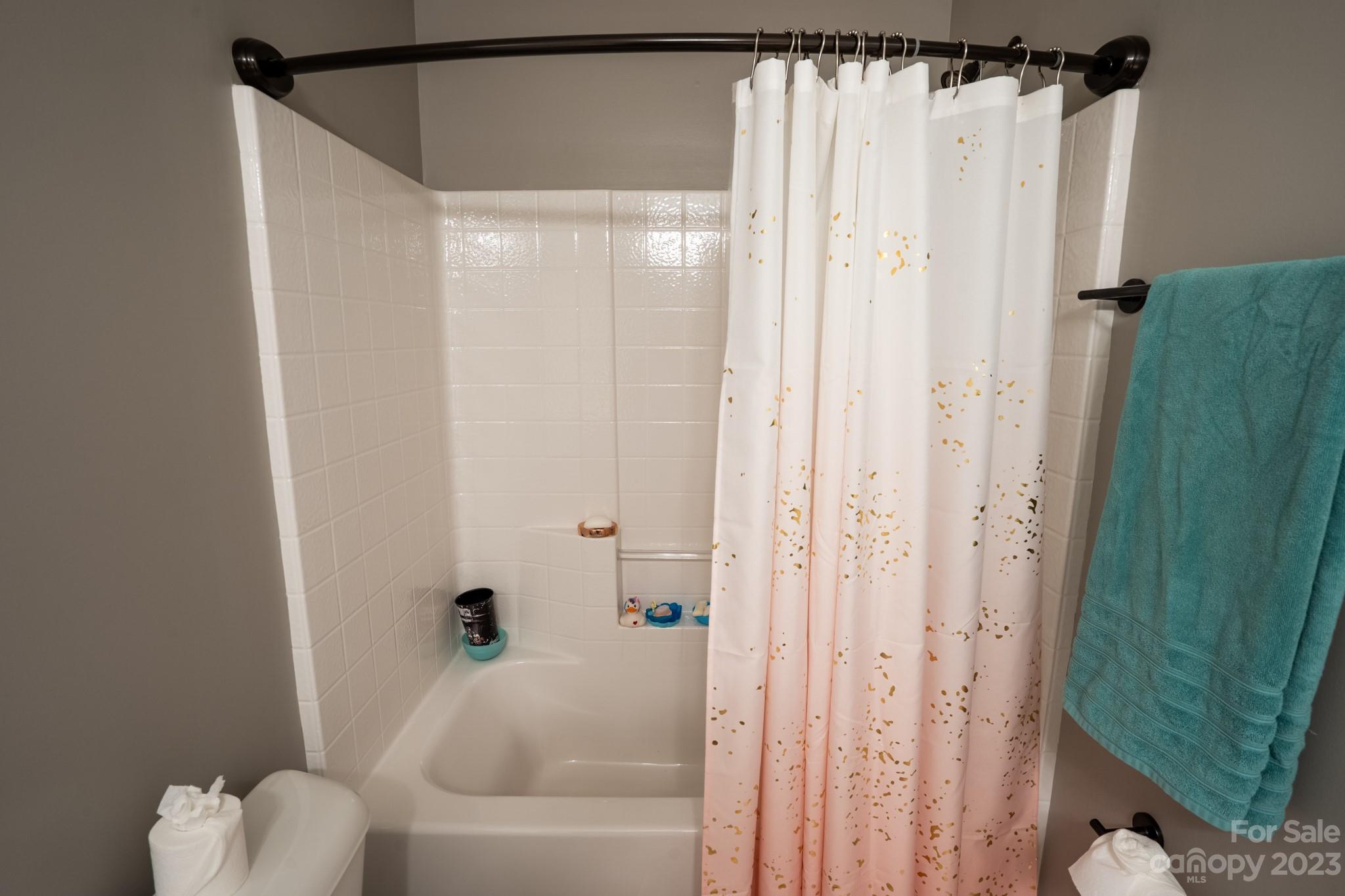 1411 Mary Ellen Drive Fort Mill, SC 29708 - Photo 36 of 37 a bathroom with a shower curtain and a sink