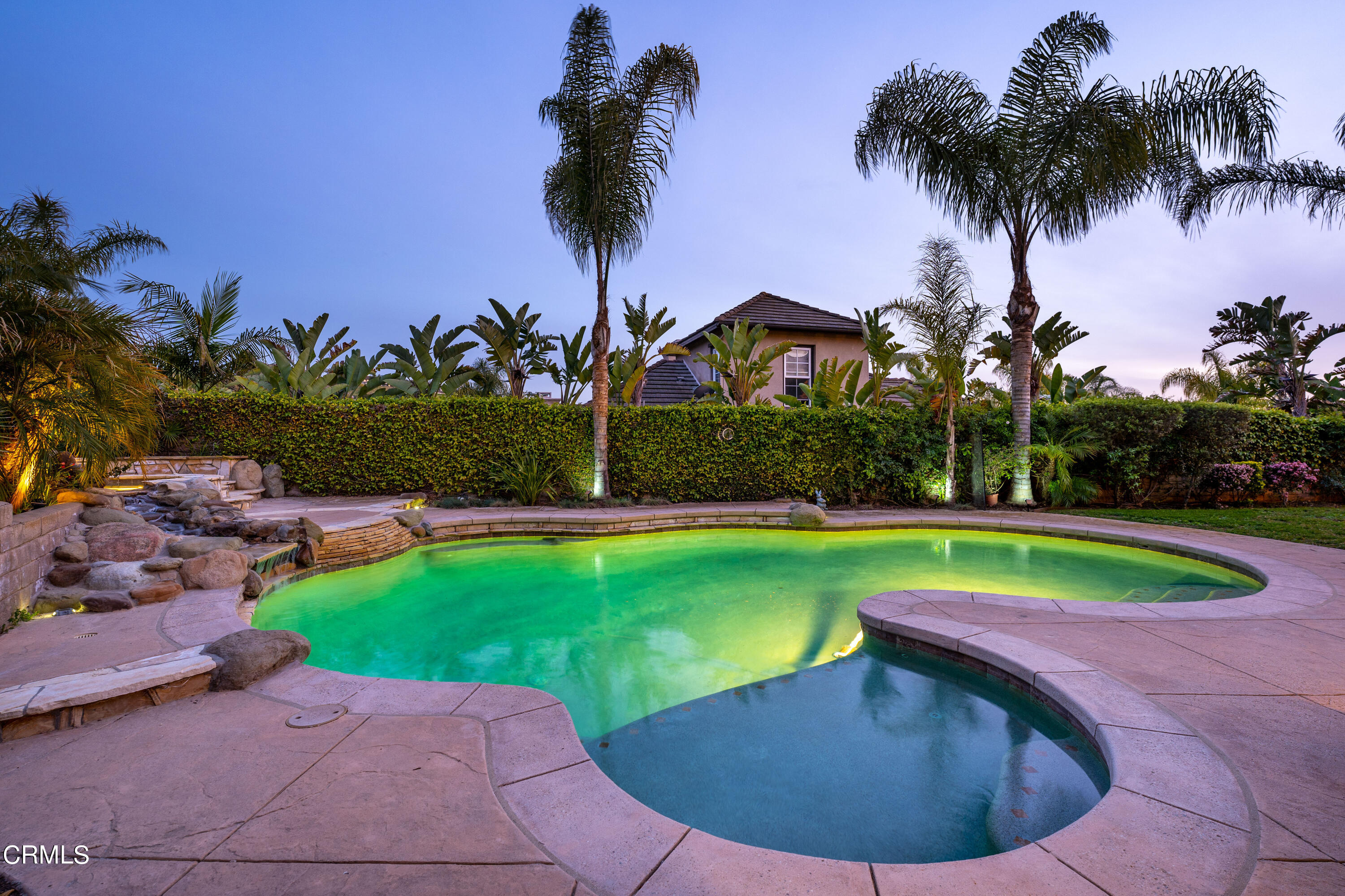2510 Worth Way Camarillo, CA 93012 - Photo 74 of 75 a view of a swimming pool with a yard and palm trees