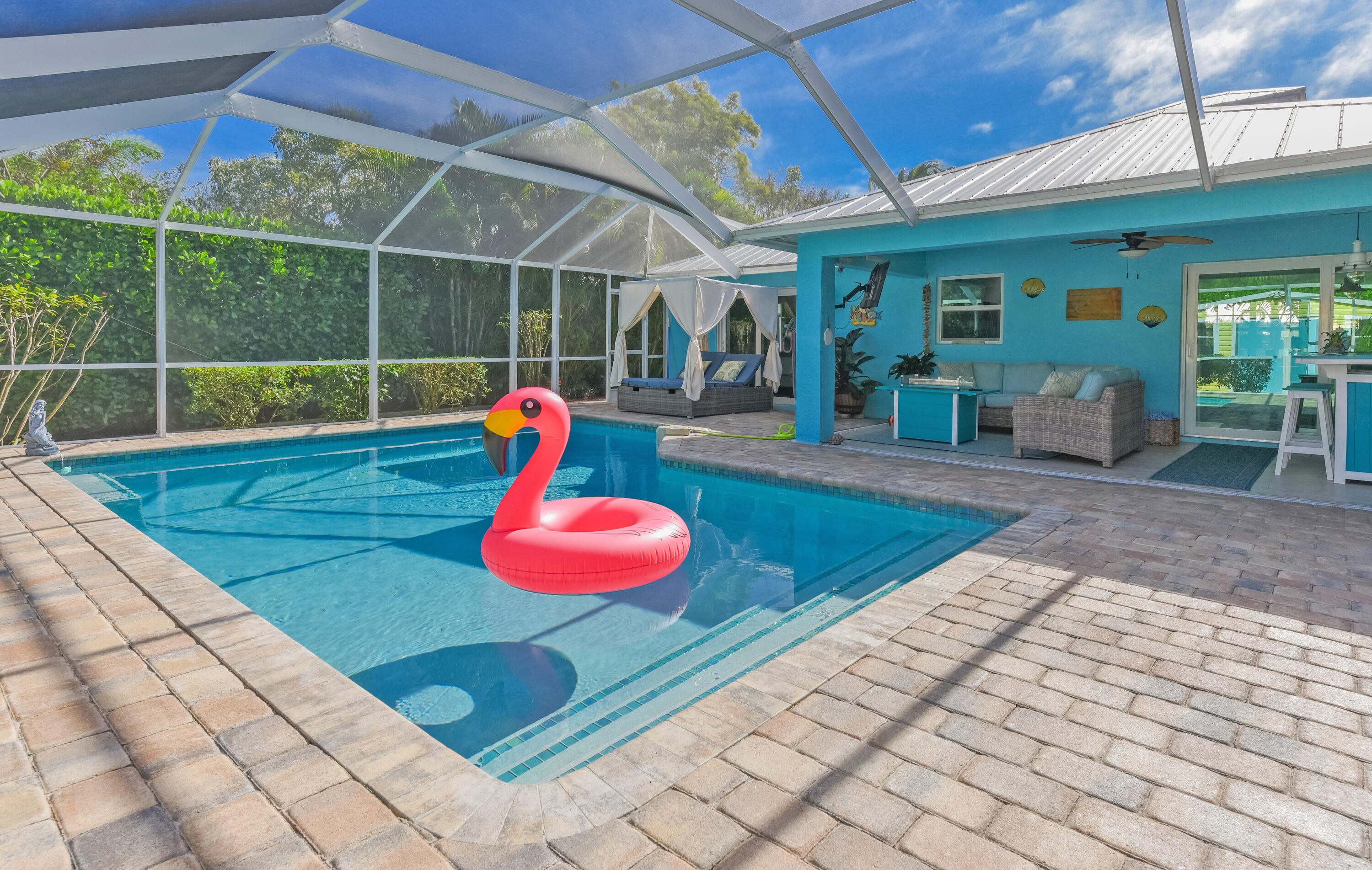 4891 Southeast Pompano Terrace Stuart, FL 34997 - Photo 12 of 57 Screen enclosure 2021