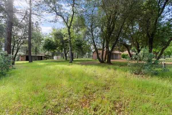 a view of swimming pool with a yard