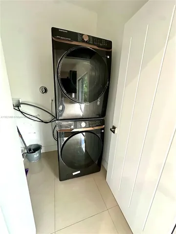 a utility room with a washer and dryer