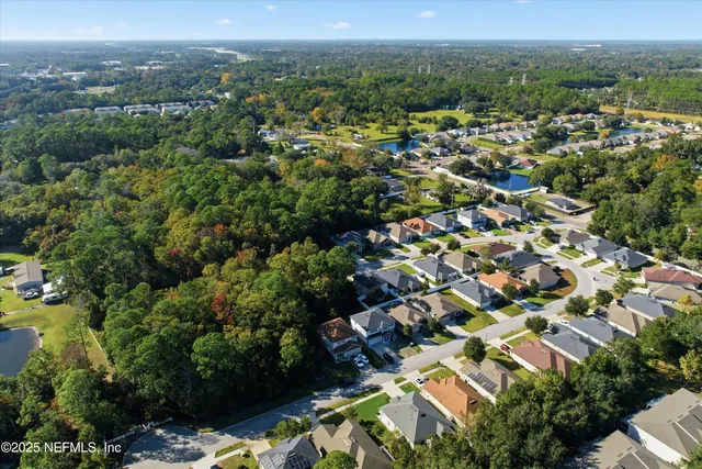 an aerial view of multiple house