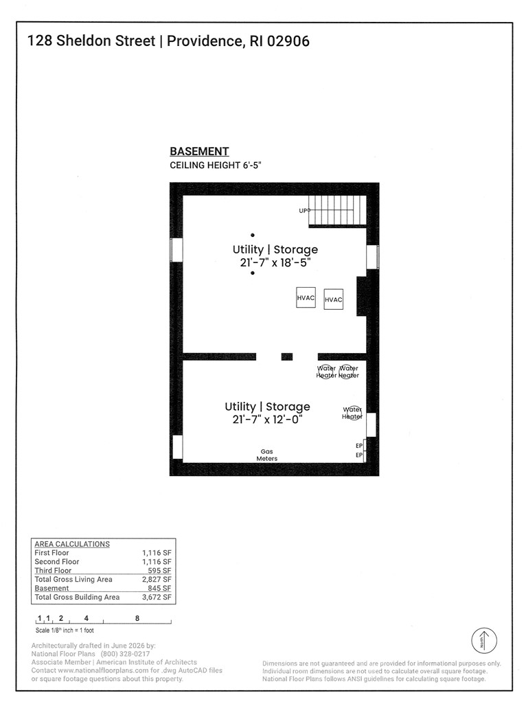 128 Sheldon Street Providence, RI 02906 - Photo 40 of 40 Basement Floor Plan