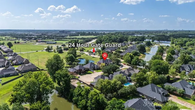 a view of city and swimming pool