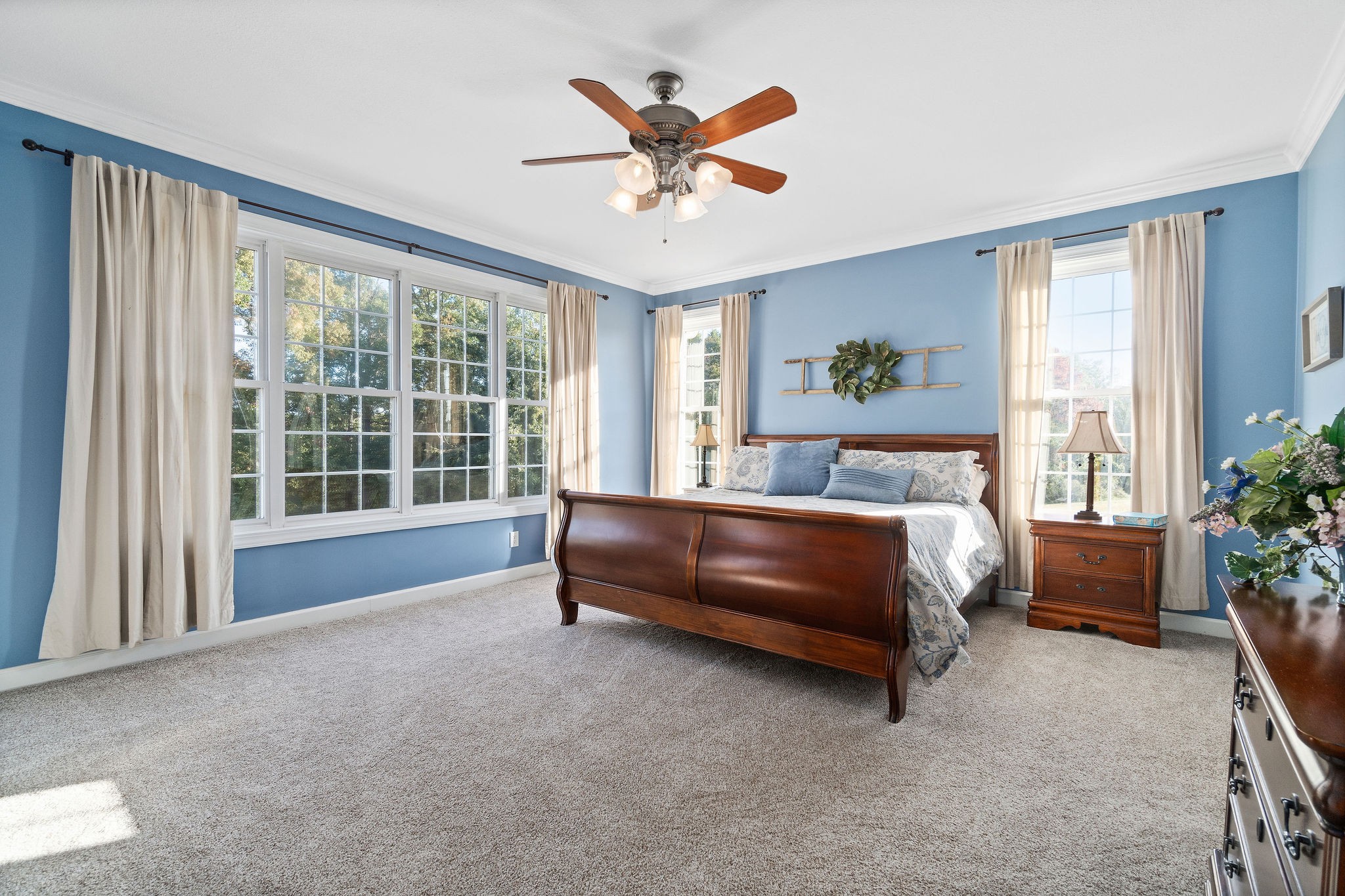 1488 Cooley Ford Road Tennessee Ridge, TN 37178 - Photo 22 of 46 a bedroom with a bed and a large window
