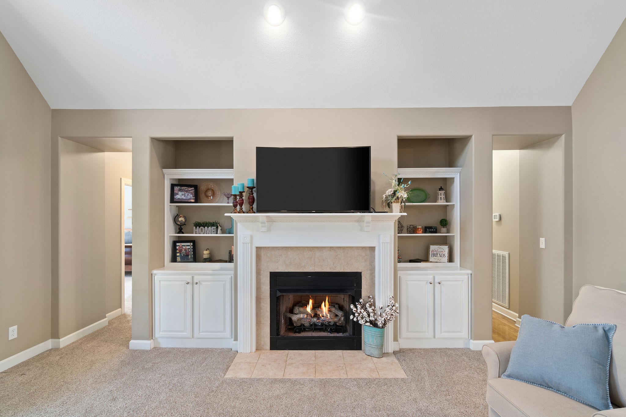 1488 Cooley Ford Road Tennessee Ridge, TN 37178 - Photo 10 of 46 a living room with furniture and a fireplace