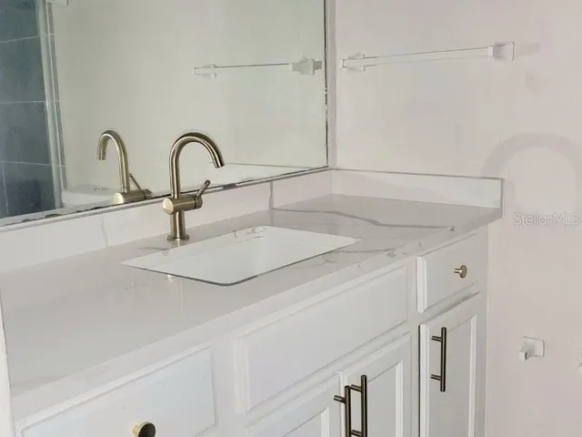 a close view of sink and tap