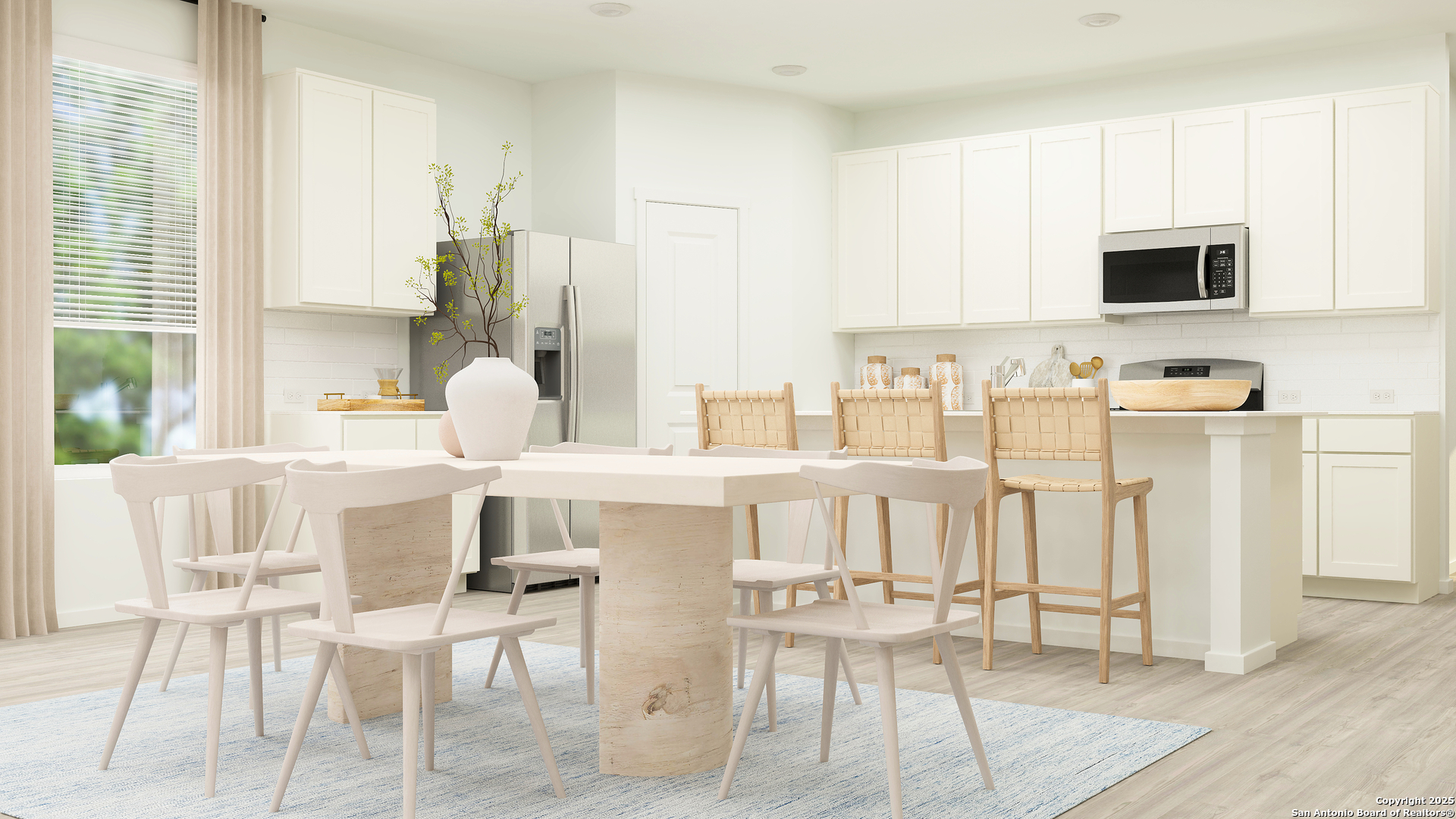 1918 Winged Rose Converse, TX 78109 - Photo 12 of 26 a kitchen with stainless steel appliances kitchen island granite countertop a table and chairs