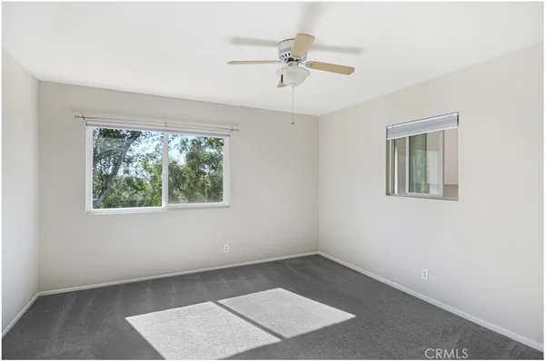 an empty room with a window