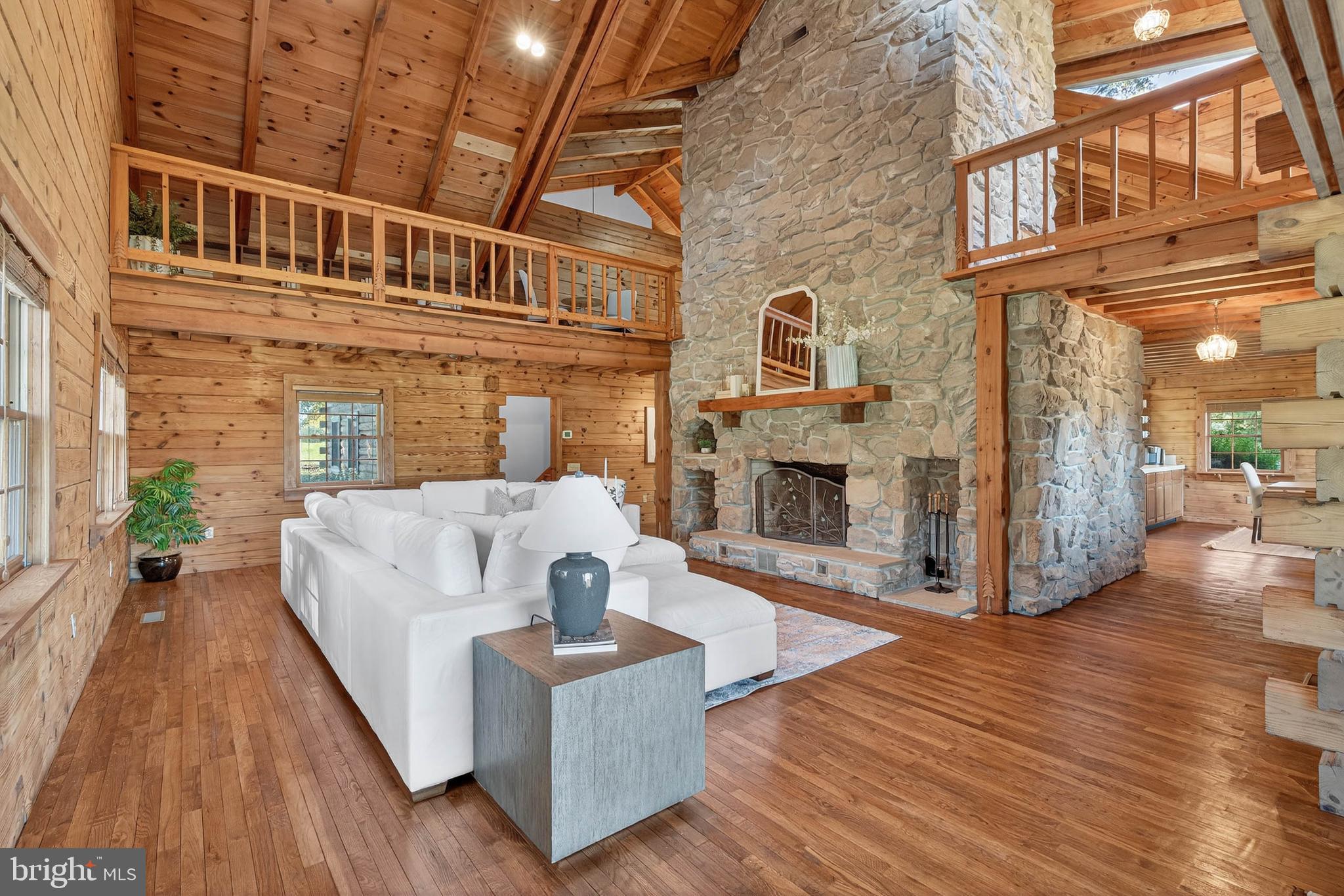 Custom built log cabin estate