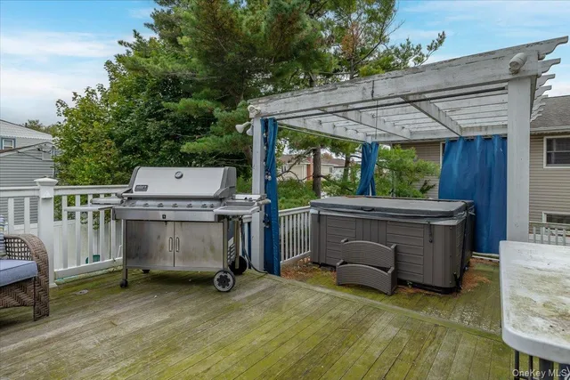 a view of a terrace with furniture