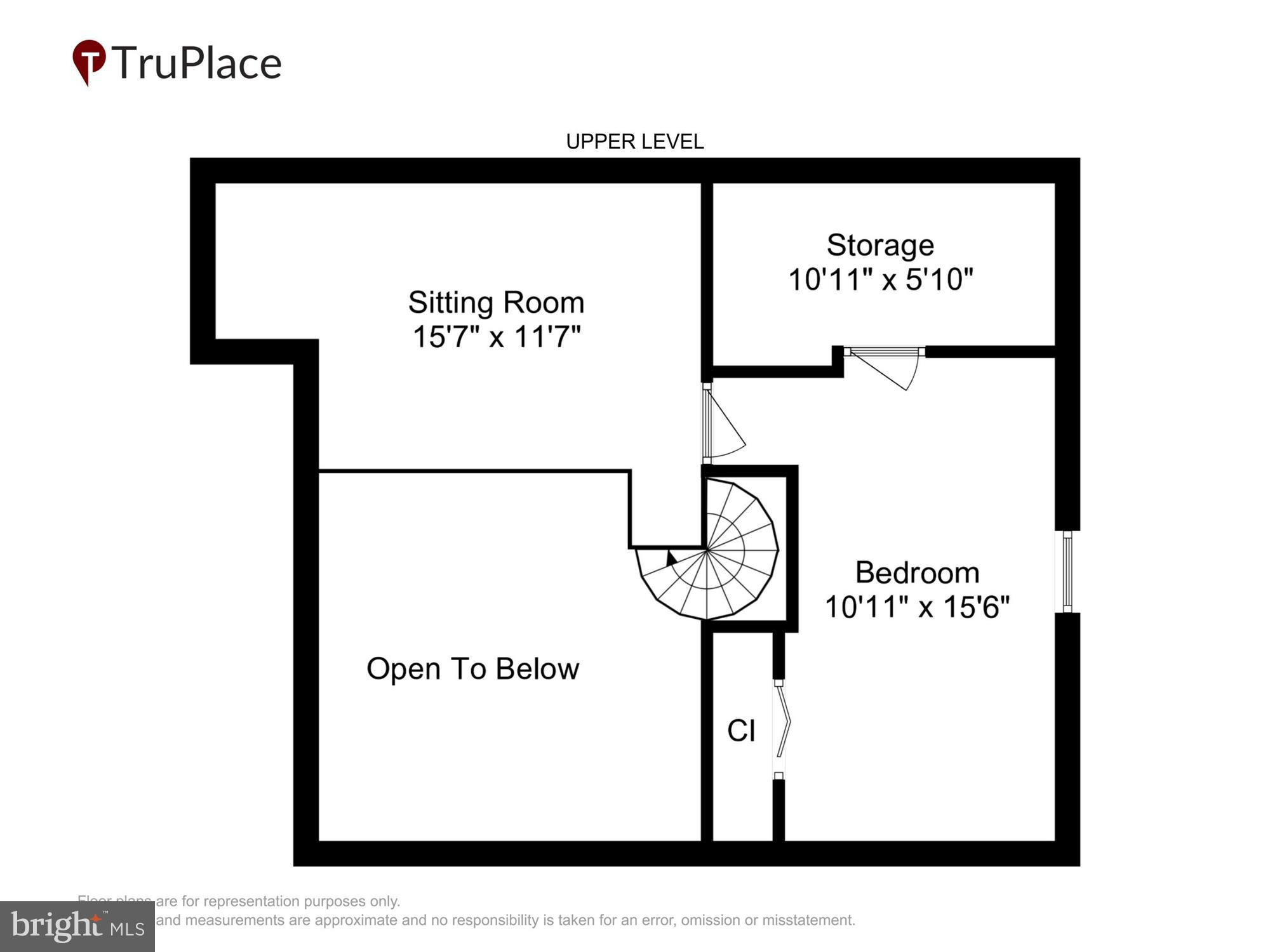 3000 South Columbus Street, Unit B2 Arlington, VA 22206 - Photo 28 of 50 Upper Level (labels & measurements)