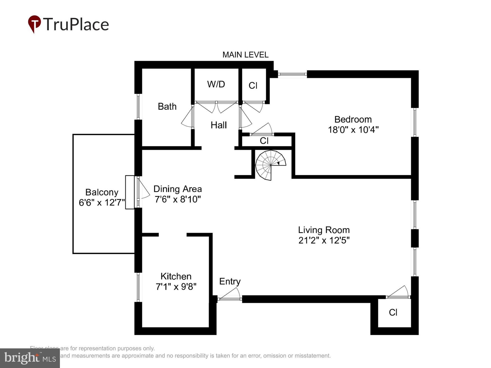 3000 South Columbus Street, Unit B2 Arlington, VA 22206 - Photo 29 of 50 Main Level (labels & measurements)