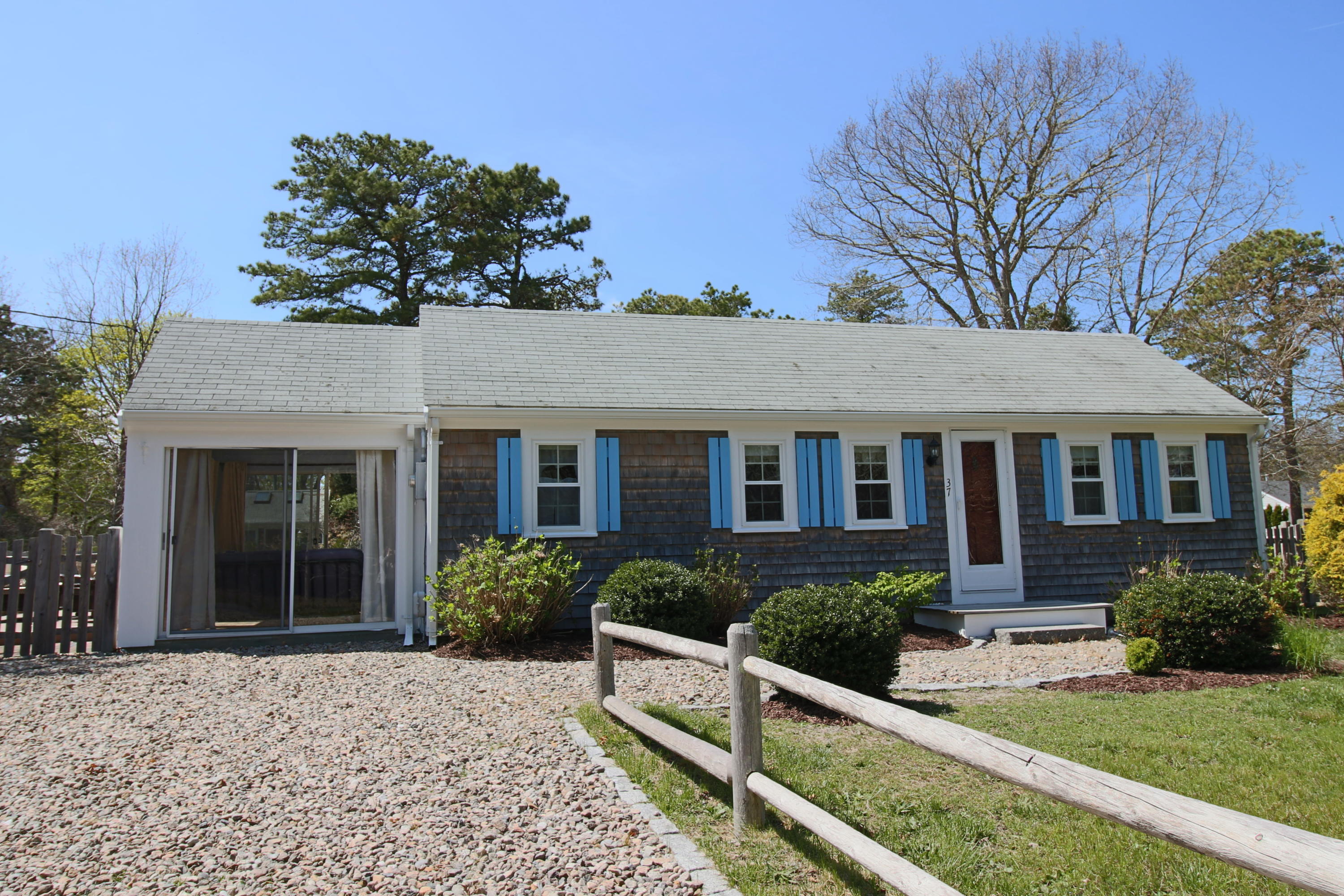 37 Beaten Road Dennis Port, MA 02639 - Photo 1 of 16 front view of a house with a yard