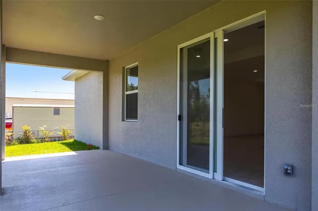 a view of a garden from a window