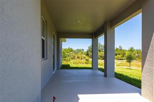 a view of a garden from a window