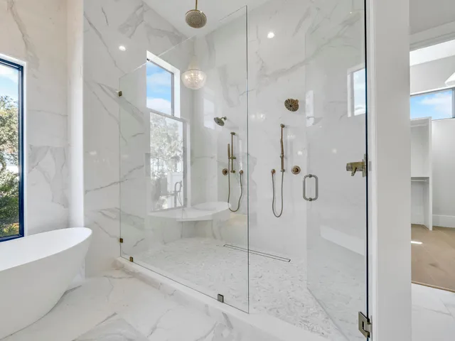 a view of balcony and wooden floor