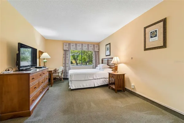 a view of a lake with houses