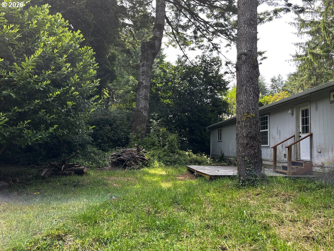 83411 Clear Lake Road Florence, OR 97439 - Photo 43 of 47 a backyard of a house with lots of green space
