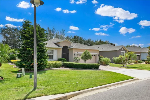 a view of a house with a backyard