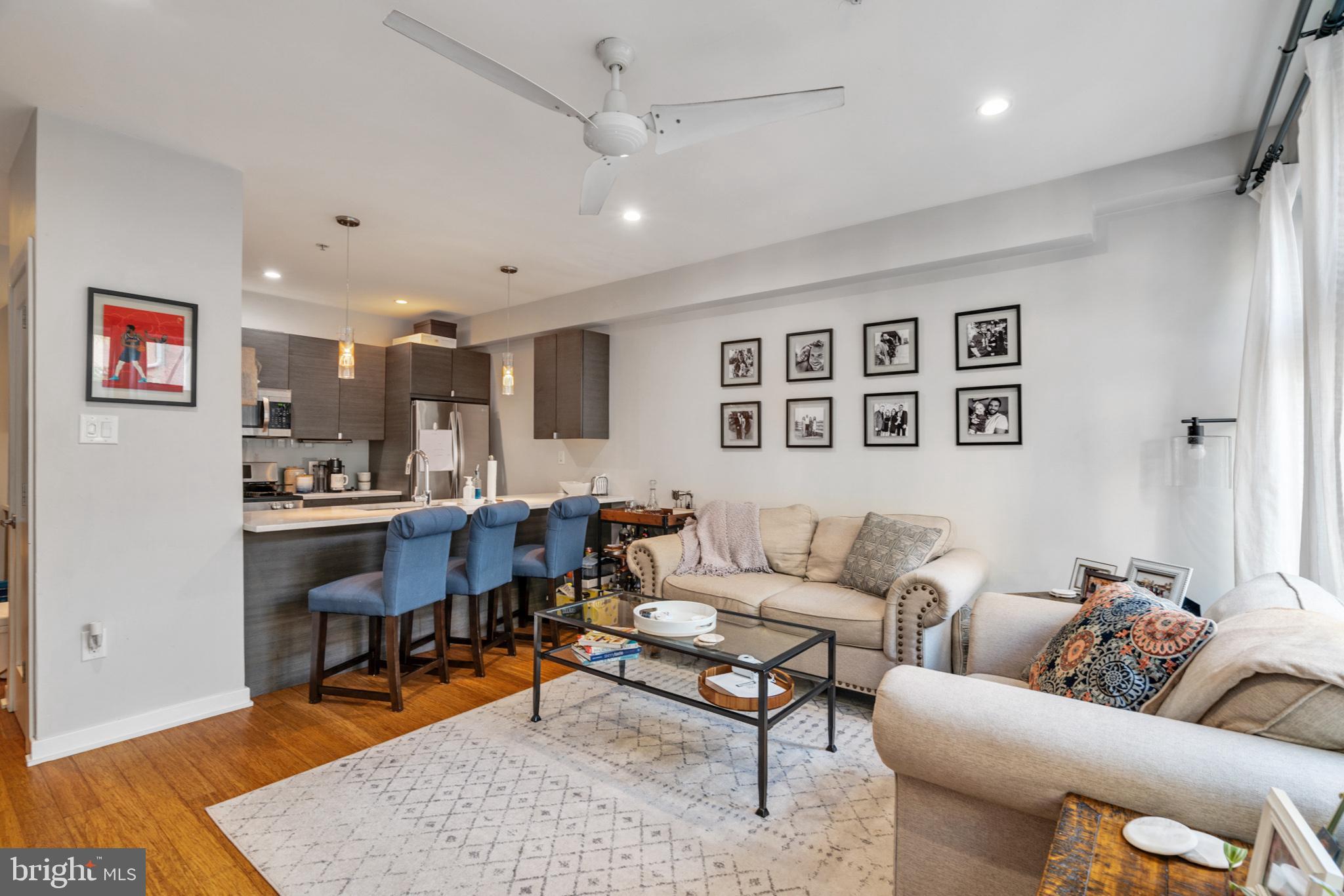 1637 Carpenter Street Philadelphia, PA 19146 - Photo 3 of 44 Unit 1: Living Room & Kitchen