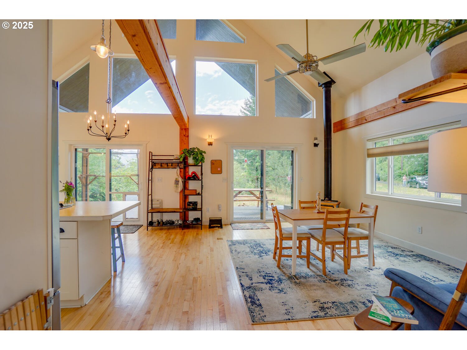 1922 Duncan Creek Road Stevenson, WA 98648 - Photo 4 of 39 a living room with furniture and a flat screen tv