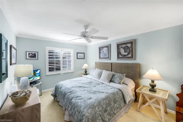 a bedroom with a bed and furniture