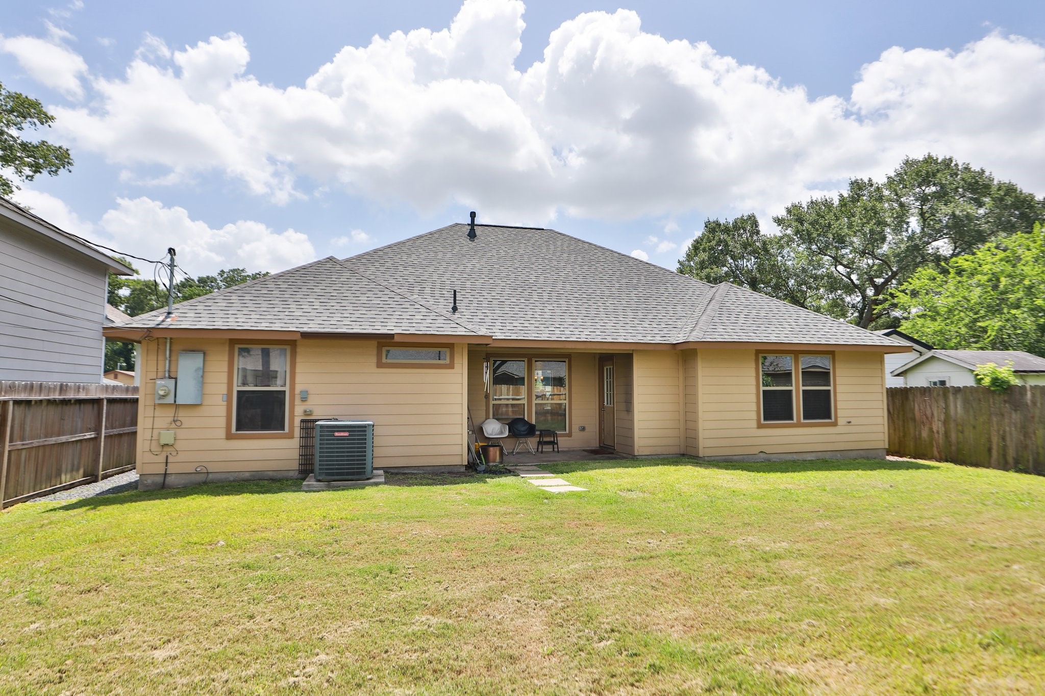 6615 Goldspier Street Houston, TX 77091 - Photo 29 of 37 Nice big backyard with covered patio.
