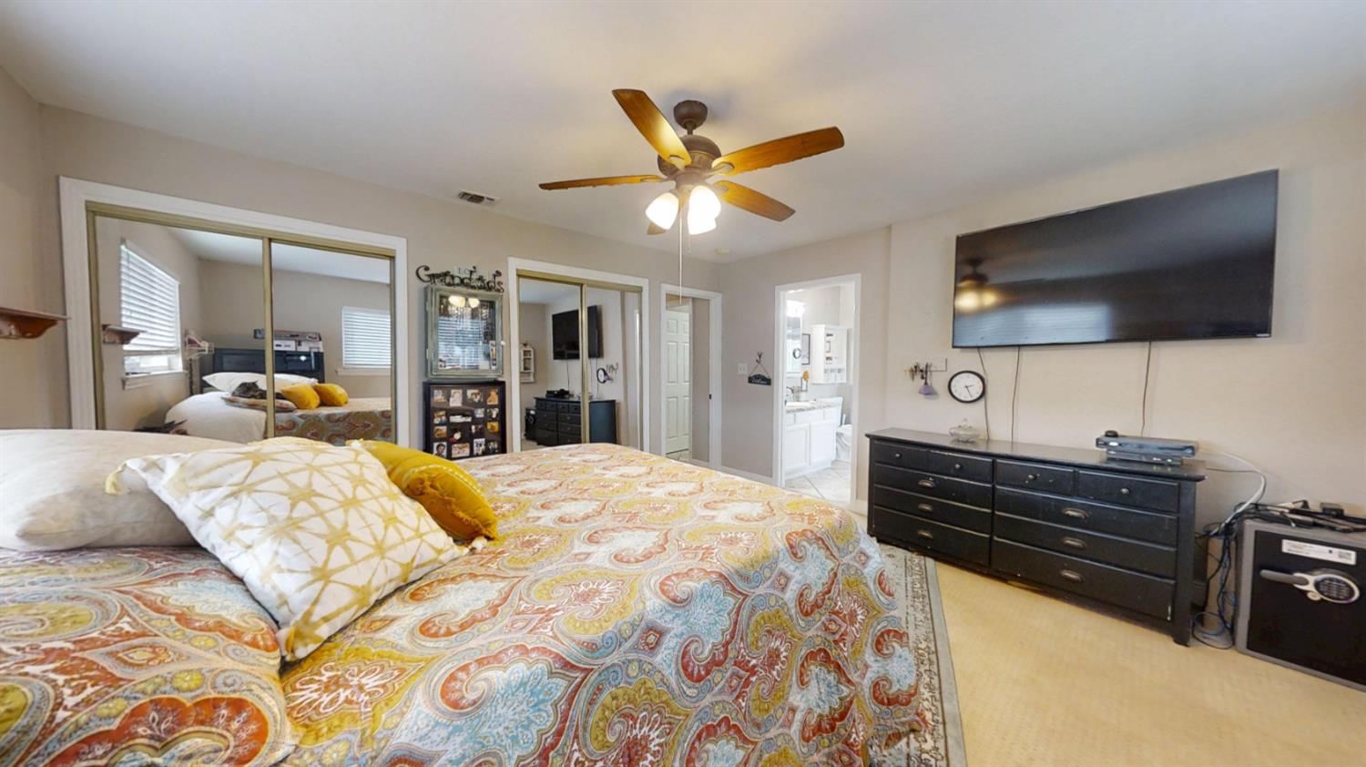 2956 Treen Court Rancho Cordova, CA 95670 - Photo 32 of 67 a bedroom with a bed and a flat screen tv