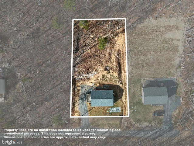 a view of a backyard with mountain view