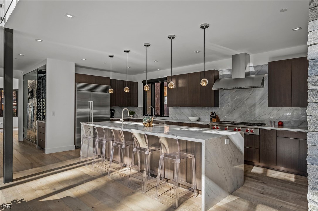 199 Tramway Road Incline Village, NV 89451 - Photo 3 of 49 a kitchen with stainless steel appliances granite countertop a sink and cabinets