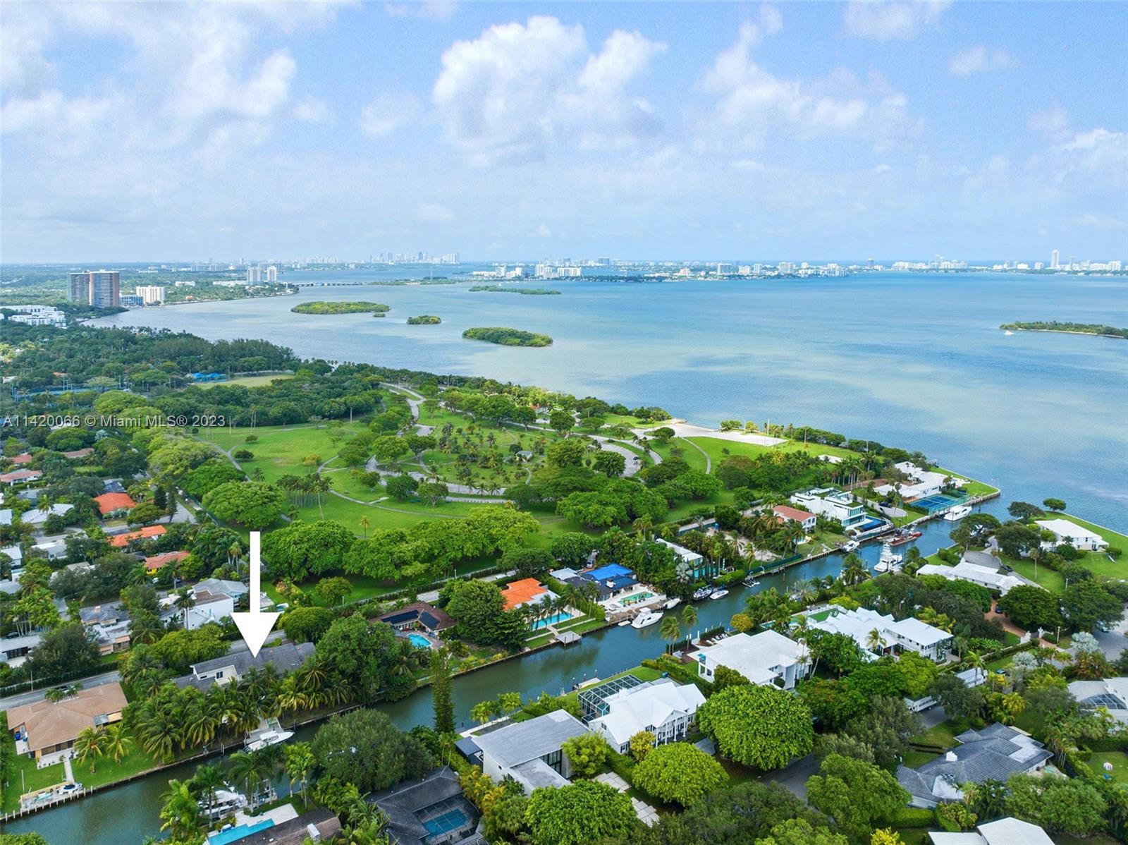 700 Lake Road Miami, FL 33137 - Photo 54 of 59 a view of a lake with houses