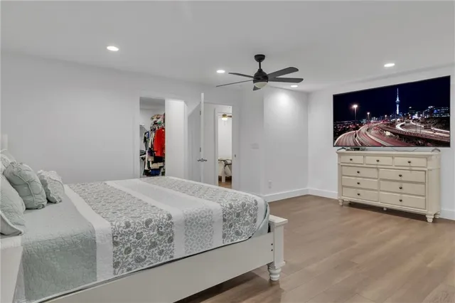 a living room with furniture and windows