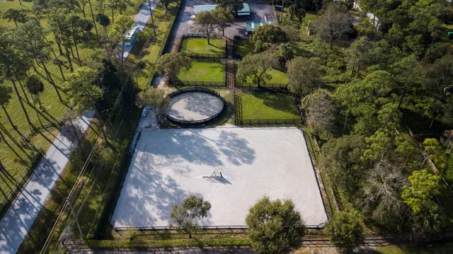 a view of a house with a yard and large trees