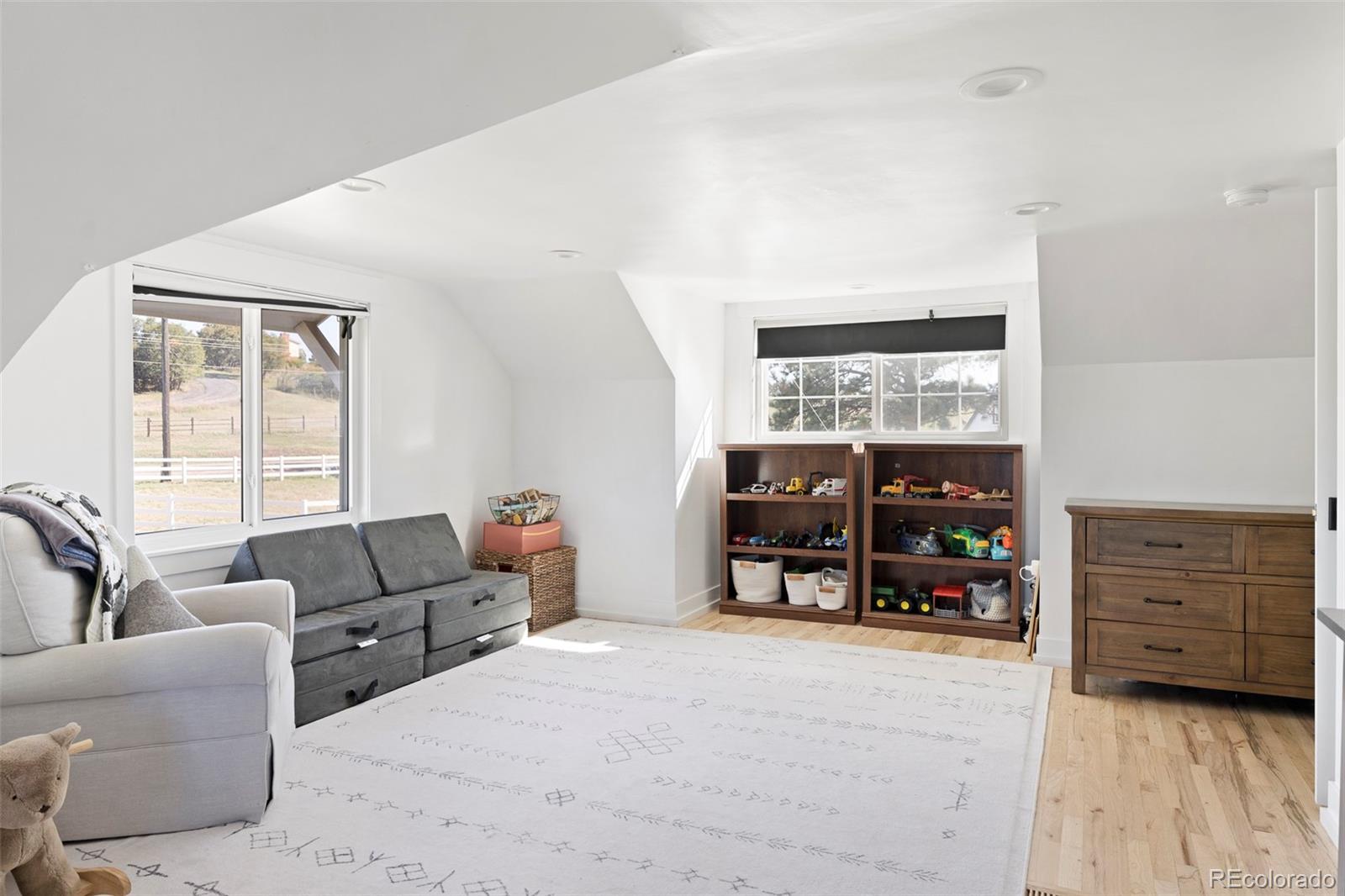 2073 South Perry Park Road Sedalia, CO 80135 - Photo 24 of 41 a bedroom with furniture and a large window