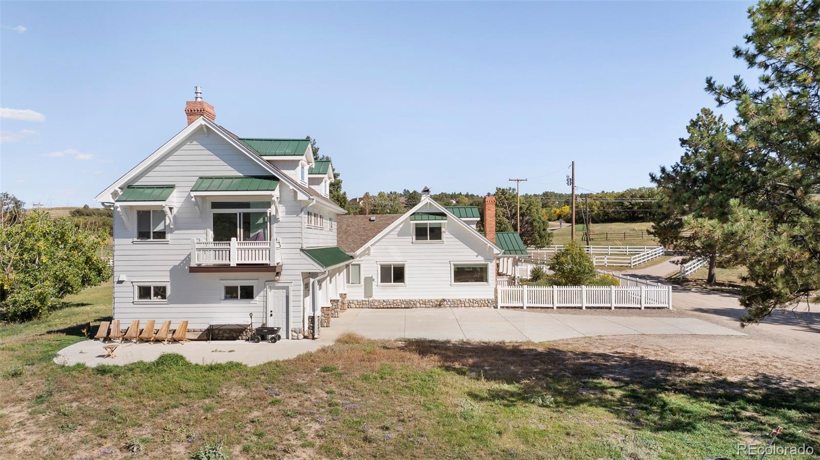 2073 South Perry Park Road Sedalia, CO 80135 - Photo 32 of 41 a front view of a house with a yard