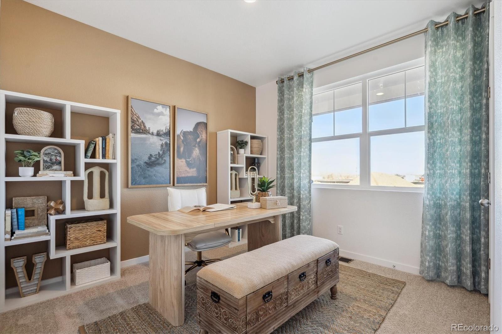 4889 Lynxes Way Johnstown, CO 80534 - Photo 5 of 28 a room with furniture and a book shelf