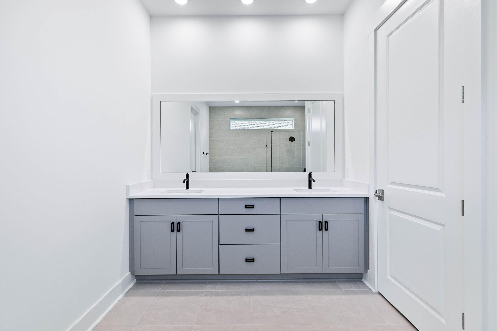 2488 Pathways Dr Inlet Beach Inlet Beach, FL 32461 - Photo 19 of 35 a spacious bathroom with a double vanity sink and a mirror