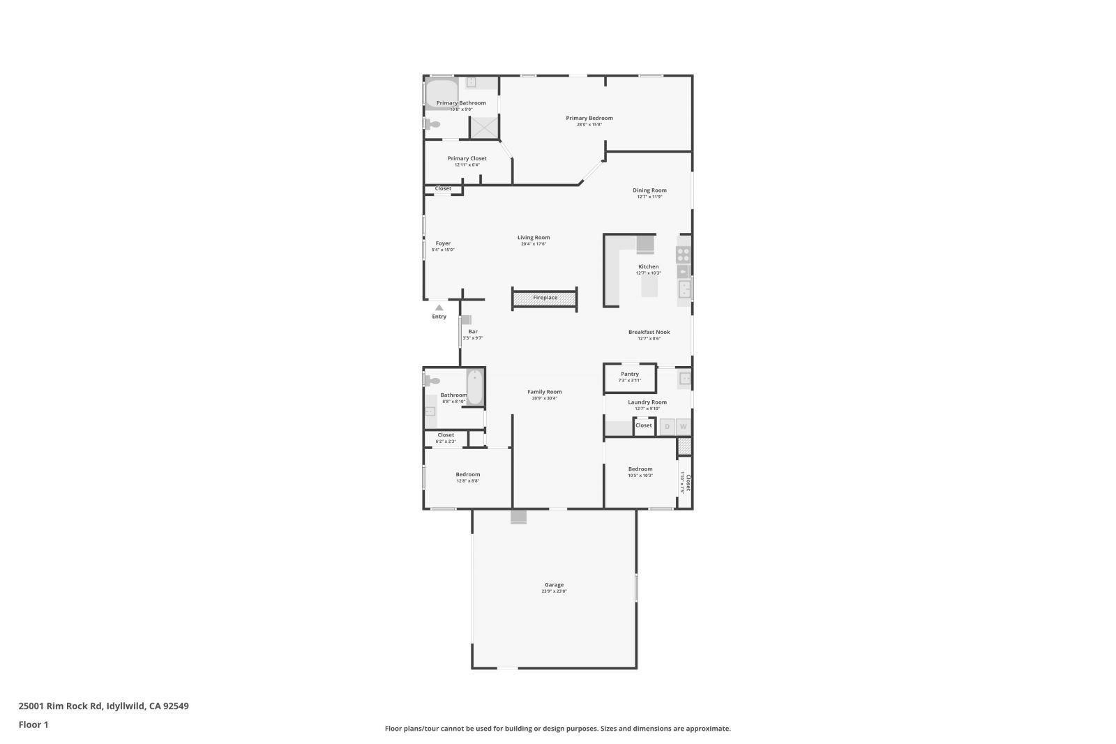 25001 Rim Rock Road Idyllwild, CA 92549 - Photo 50 of 50 a picture of floor plan