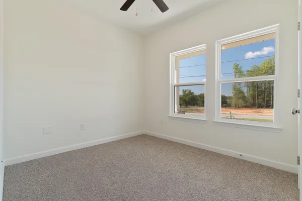 an empty room with a window