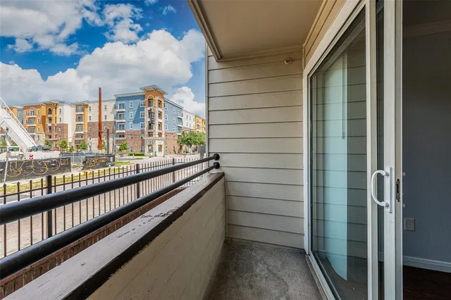 a view of balcony with city view