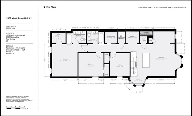 $3,500 | 1507 West Street, Unit 2, Union City, NJ 07087