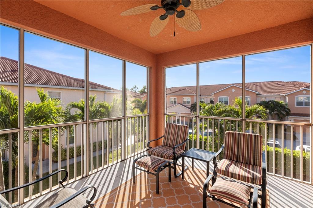 10057 Via Colomba Circle, Unit 206 Fort Myers, FL 33966 - Photo 40 of 46 a view of a balcony with furniture
