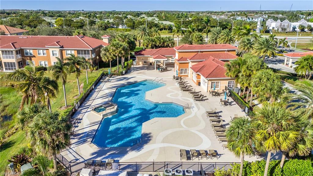 10057 Via Colomba Circle, Unit 206 Fort Myers, FL 33966 - Photo 46 of 46 an aerial view of a house with a yard