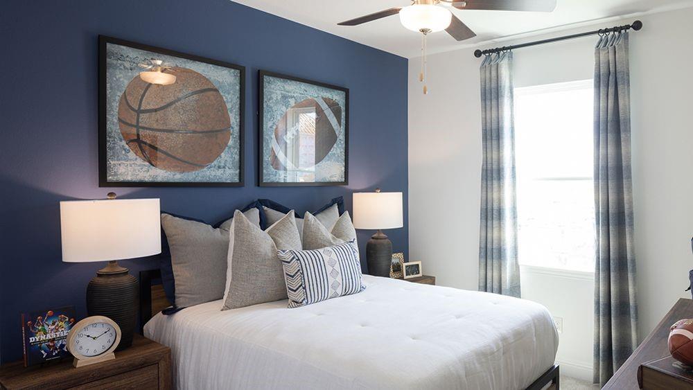 1425 Arciones Road Fort Worth, TX 76052 - Photo 9 of 17 a bedroom with a bed and a painting on the wall